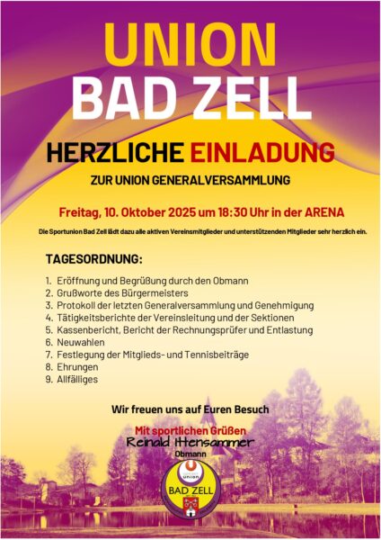 Einladung Generalversammlung