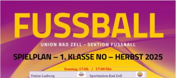 Fußball Spielplan Herbst 2025